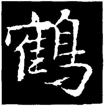 鶴,張雨,書法字典